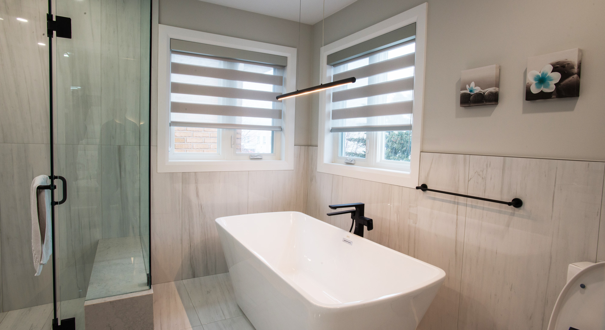 bathroom zebra blinds